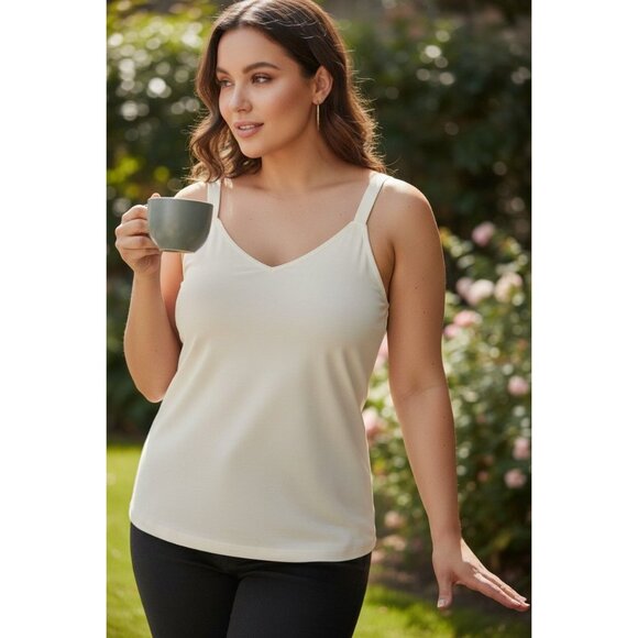 Lane Bryant Tops - Lane Bryant Ivory Camisole 18/20 - Adjustable Straps - Excellent